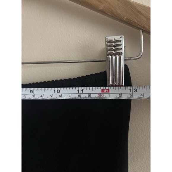 Y2k Express Black Chiffon Silk Full Skirt Lined Lettuce Hem Slit Medium - Picture 9 of 10